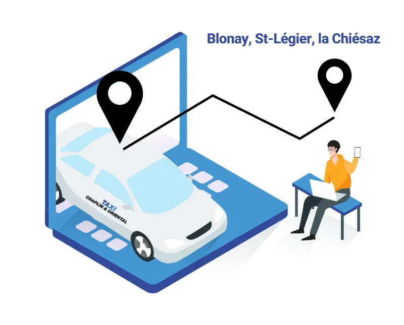 Taxi Blonay, St-Légier, La Chiésaz : illustration d’une réservation de course