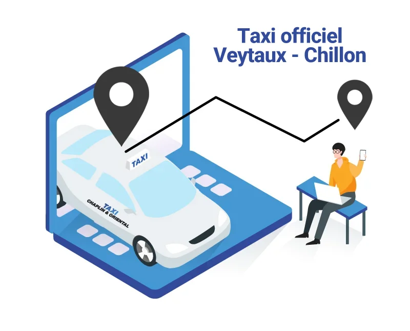 Illustration de taxi à Veytaux et Chillon